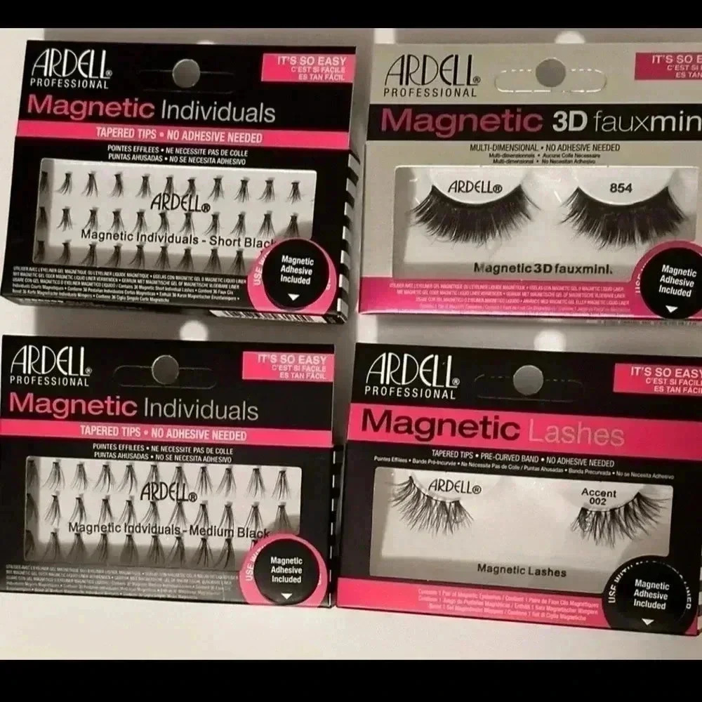 Ardell Magnetic Lashes/Individuals NIB Set Of 4 NEW